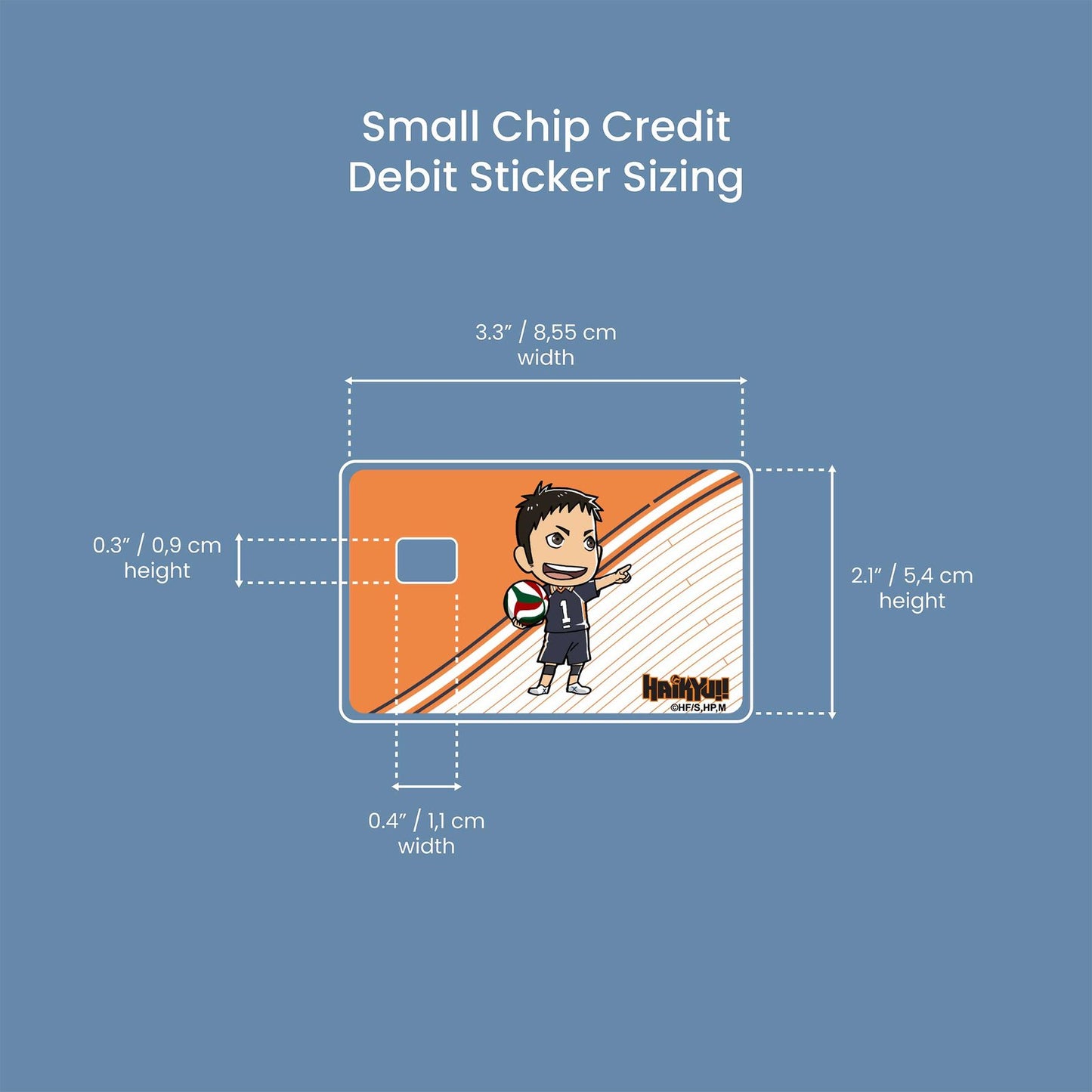 Chibi Sawamura Design | Credit Card Sticker | Small Chip | Credit Card Skin