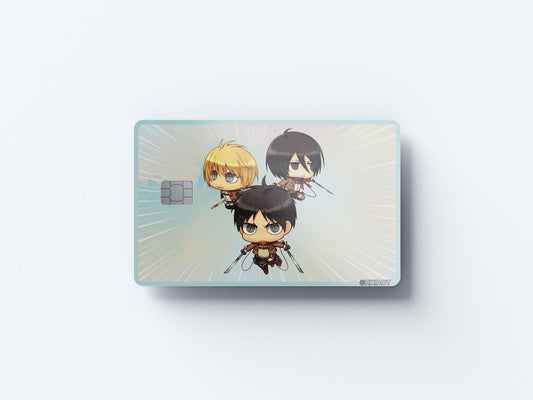 Chibi Squad Design | Credit Card Sticker | Small Chip | Credit Card Skin