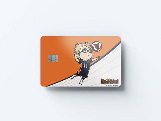 Chibi Tsukishima Design | Credit Card Sticker | Small Chip | Credit Card Skin