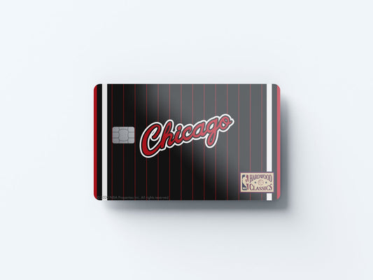 Chicago Bulls Away Hardwood Classics Design | Credit Card Sticker | Small Chip | Credit Card Skin