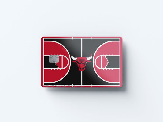 Chicago Bulls Courtside Design | Credit Card Sticker | Small Chip | Credit Card Skin