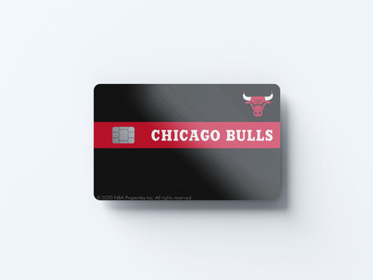 Chicago Bulls Midcourt Design | Credit Card Sticker | Small Chip | Credit Card Skin