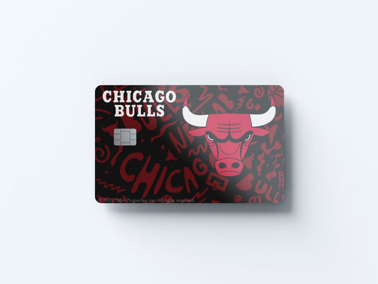 Chicago Bulls Team Mural Design | Credit Card Sticker | Small Chip | Credit Card Skin