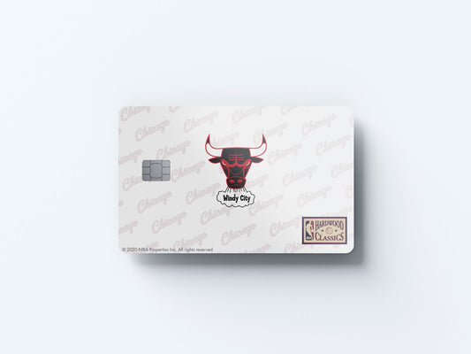 Chicago Bulls Throwback Hardwood Classics Design | Credit Card Sticker | Small Chip | Credit Card Skin