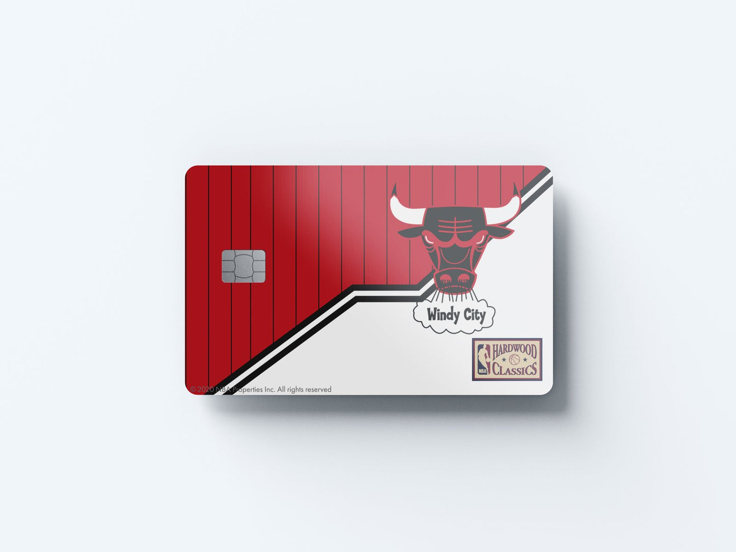 Chicago Bulls Uptempo Hardwood Classics Design | Credit Card Sticker | Small Chip | Credit Card Skin