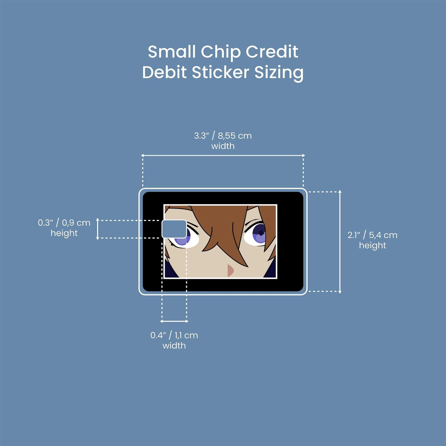 Childe Stare Design | Credit Card Sticker | Small Chip | Credit Card Skin