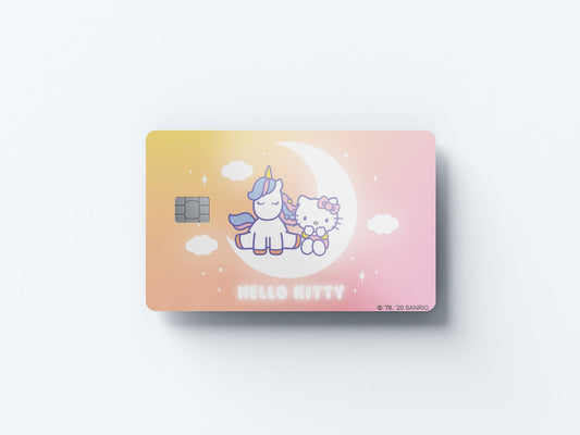 Chilling on the Moon Design | Credit Card Sticker | Small Chip | Credit Card Skin