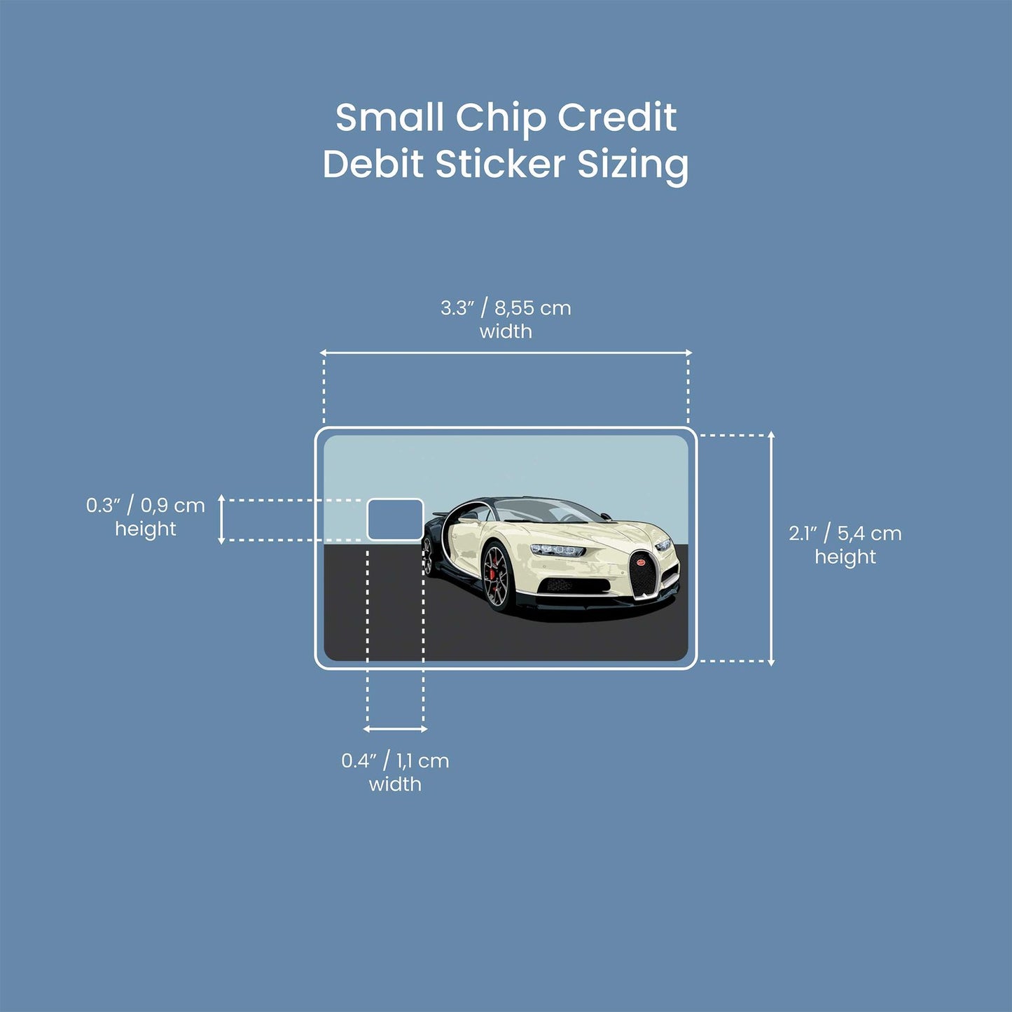 Chiron Design | Credit Card Sticker | Small Chip | Credit Card Skin