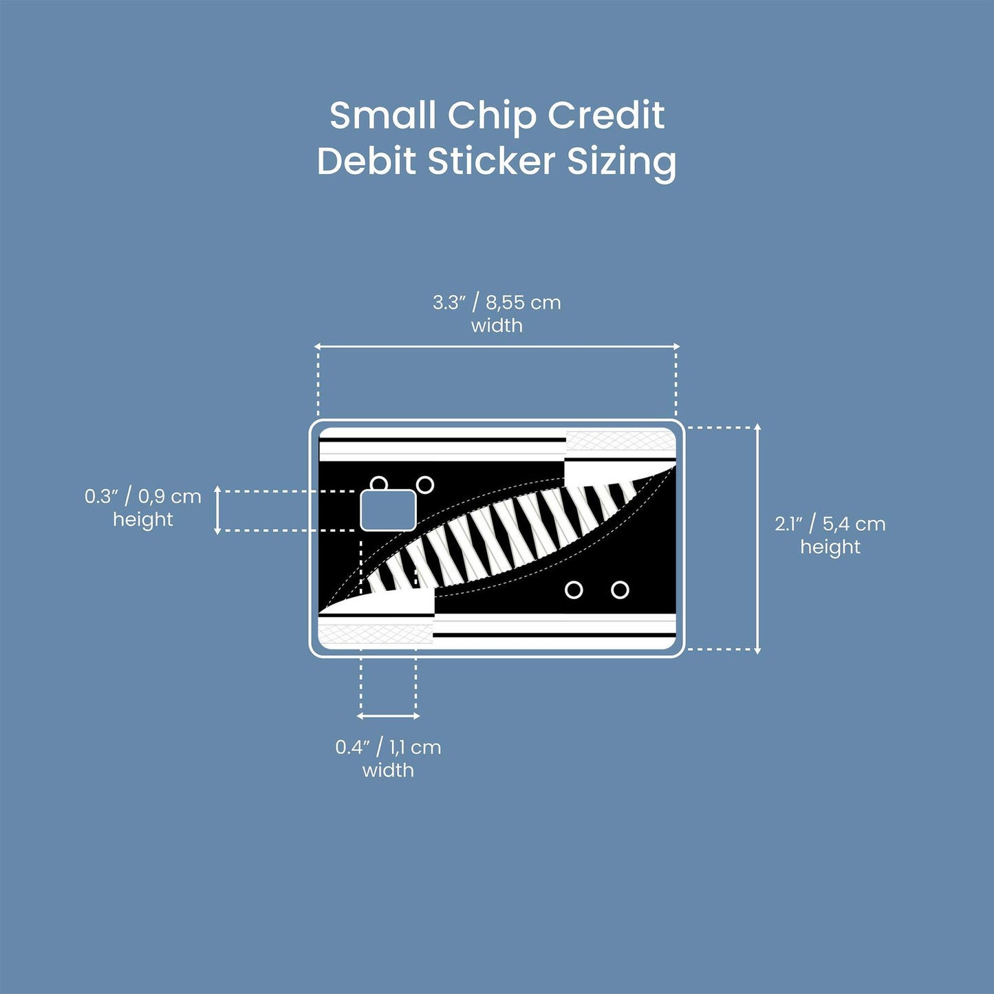 Chucks Black Design | Credit Card Sticker | Small Chip | Credit Card Skin