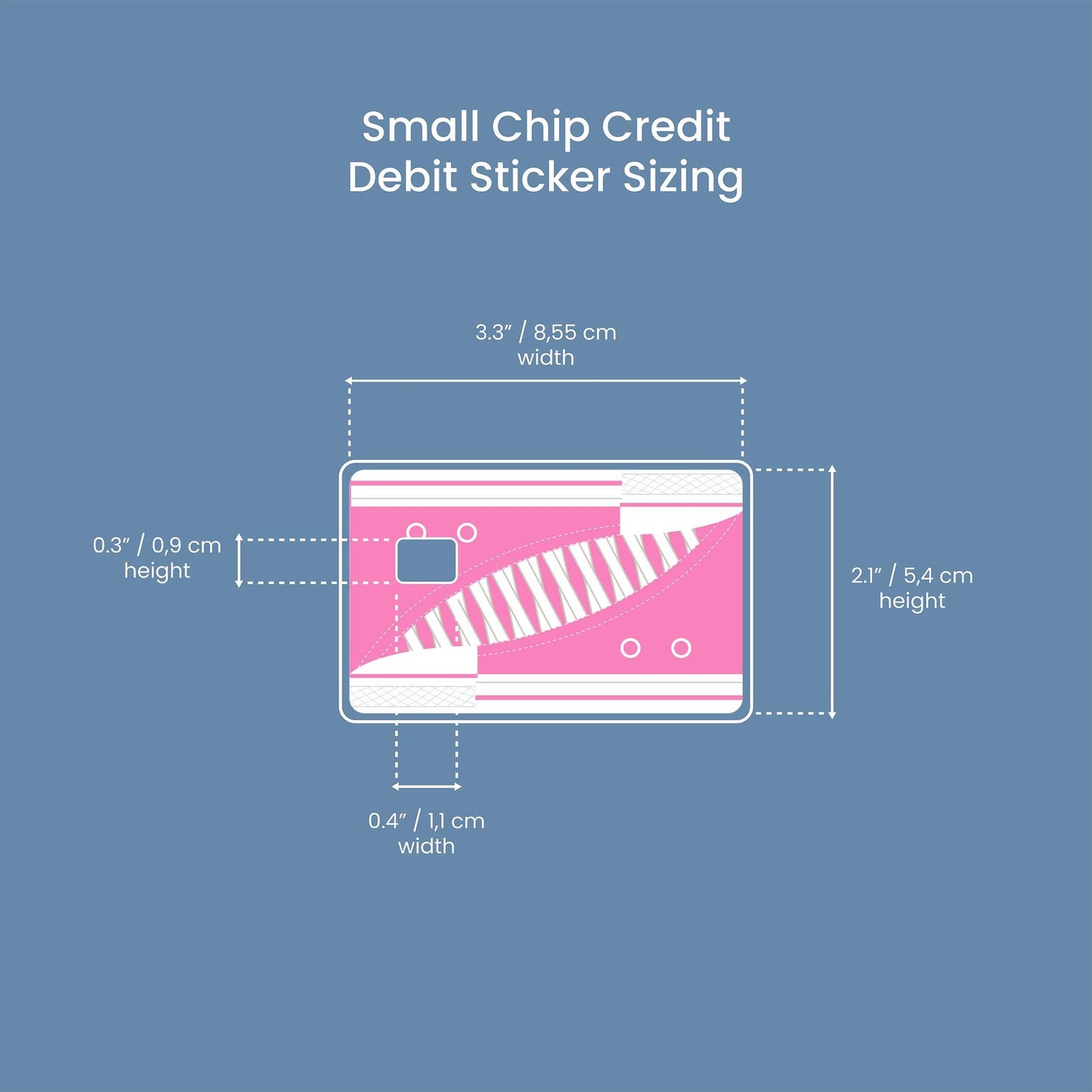 Chucks Pink Design | Credit Card Sticker | Small Chip | Credit Card Skin