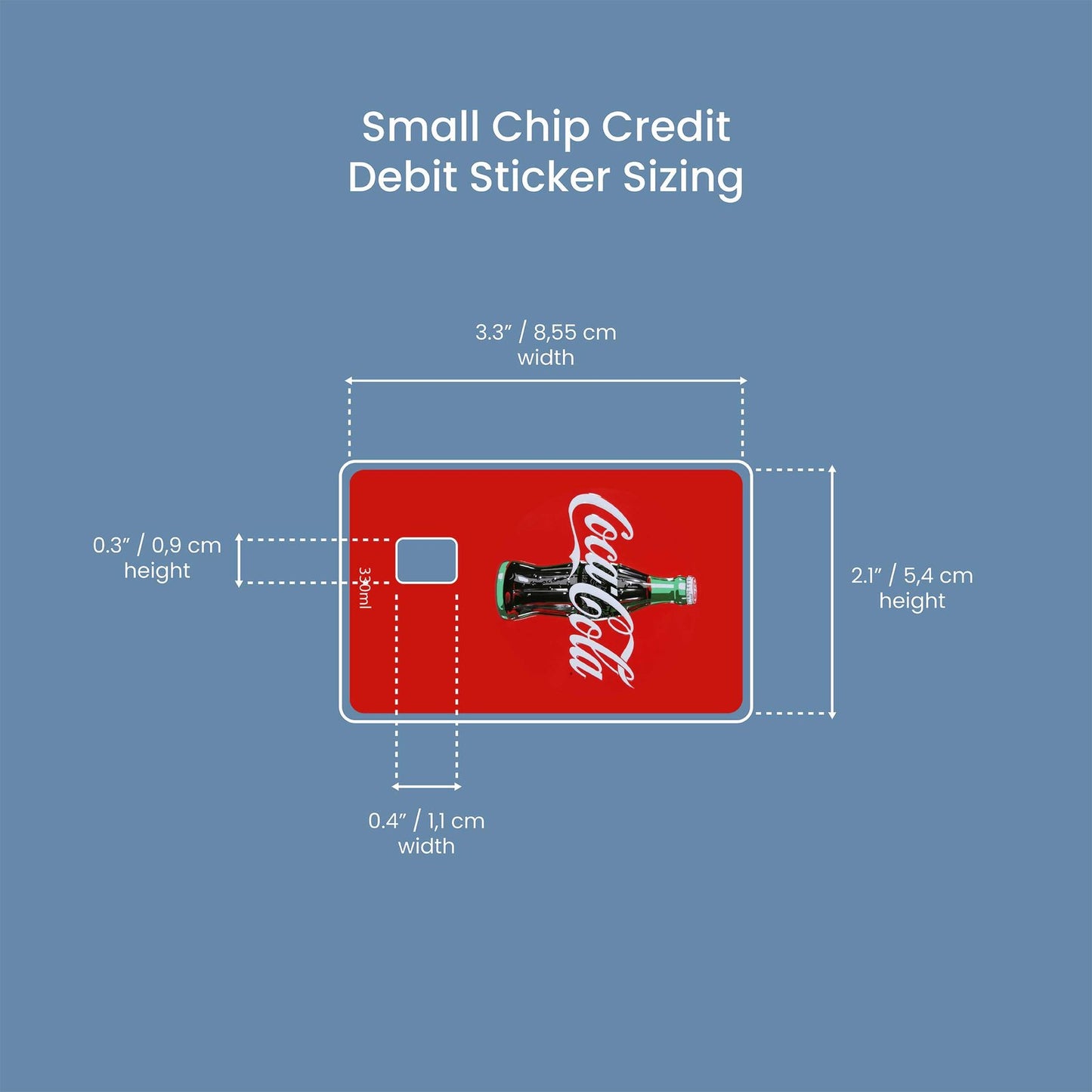 Classic Cola Design | Credit Card Sticker | Small Chip | Credit Card Skin