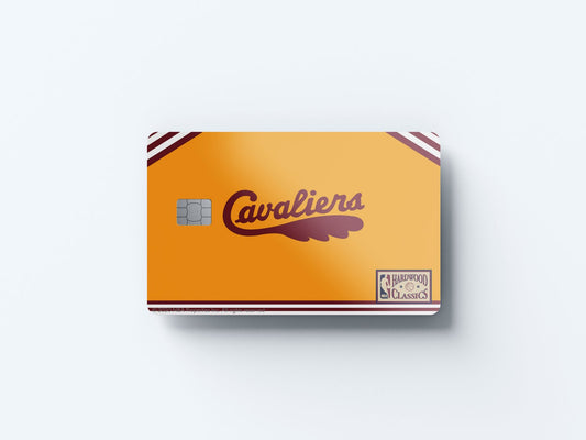 Cleveland Cavaliers Away Warmups Hardwood Classics Design | Credit Card Sticker | Small Chip | Credit Card Skin