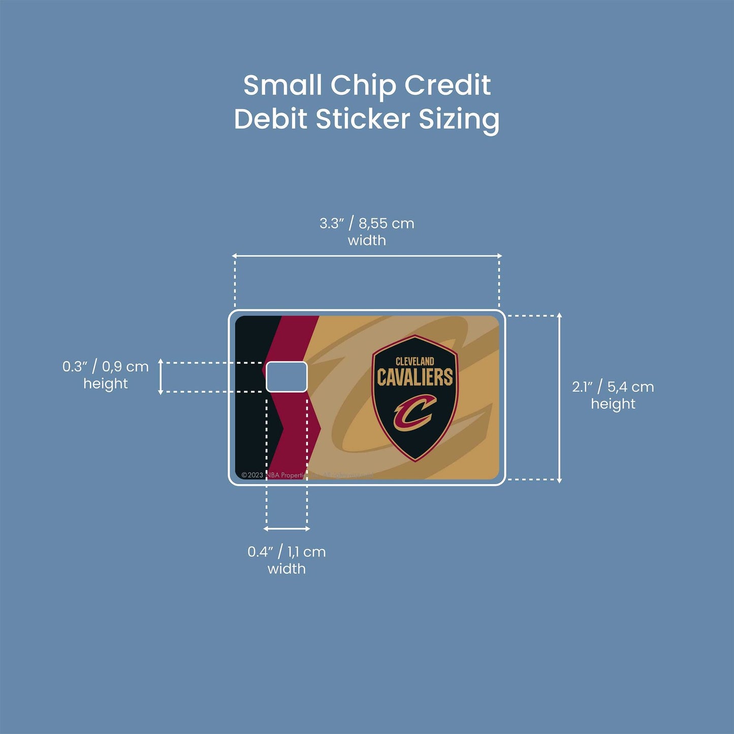 Cleveland Cavaliers Crossover Design | Credit Card Sticker | Small Chip | Credit Card Skin