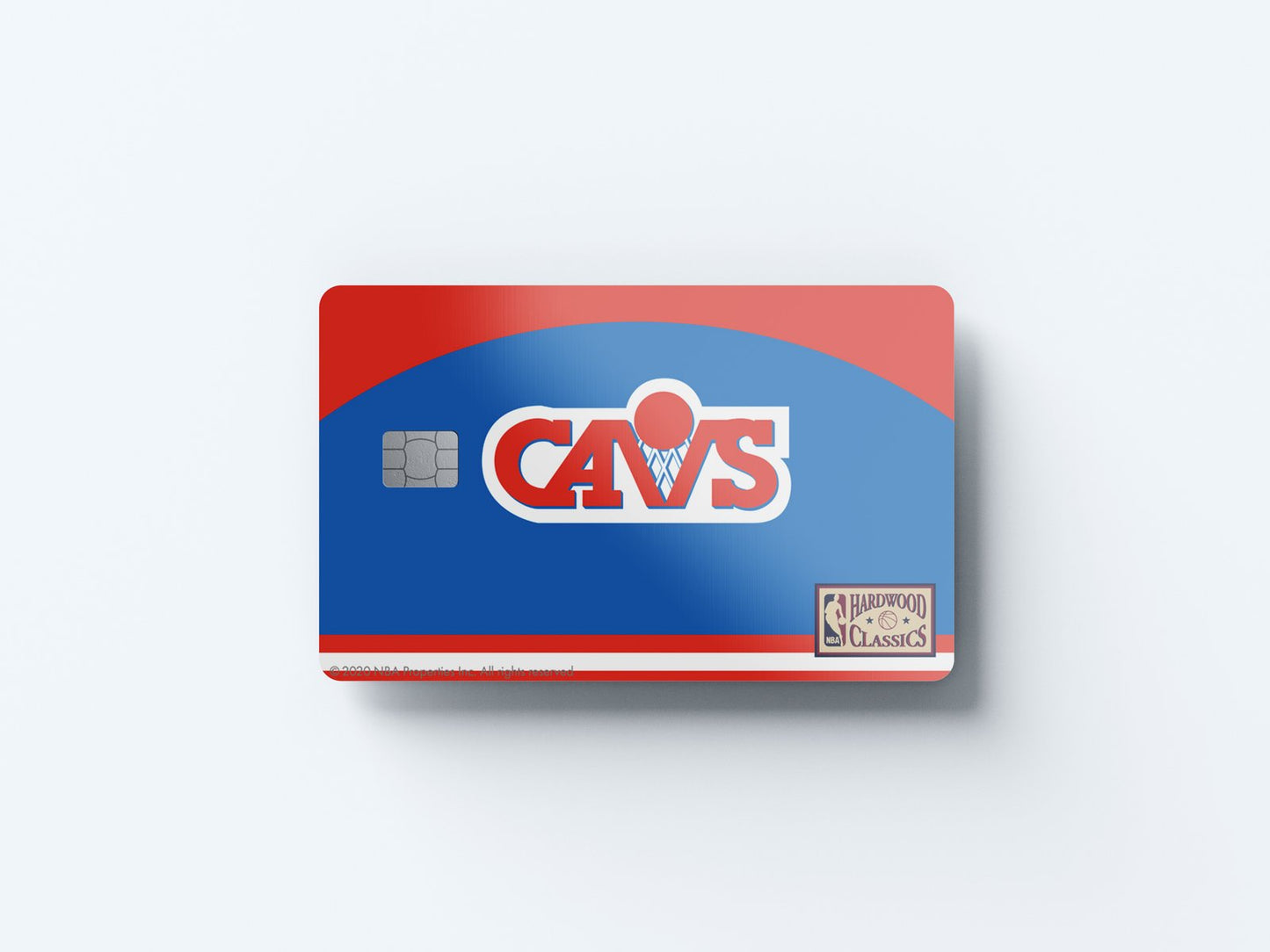 Cleveland Cavaliers Home Warmups Hardwood Classics Design | Credit Card Sticker | Small Chip | Credit Card Skin