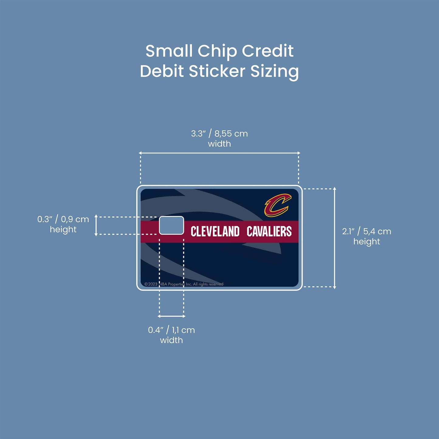 Cleveland Cavaliers Midcourt Design | Credit Card Sticker | Small Chip | Credit Card Skin