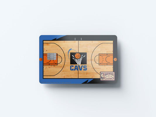 Cleveland Cavaliers Retro Courtside Hardwood Classics Design | Credit Card Sticker | Small Chip | Credit Card Skin