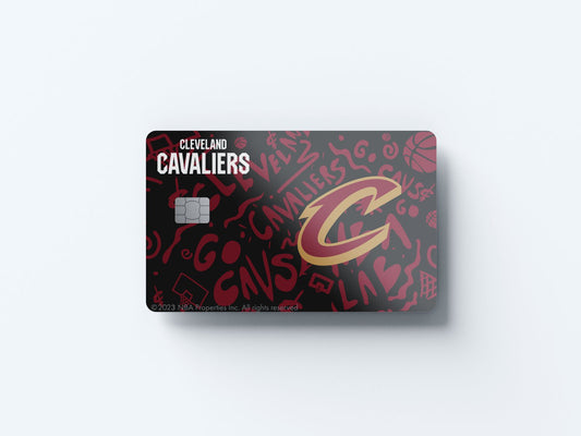 Cleveland Cavaliers Team Mural Design | Credit Card Sticker | Small Chip | Credit Card Skin