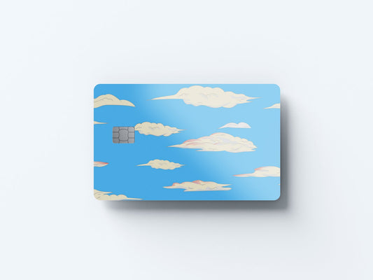 Clouds Design | Credit Card Sticker | Small Chip | Credit Card Skin