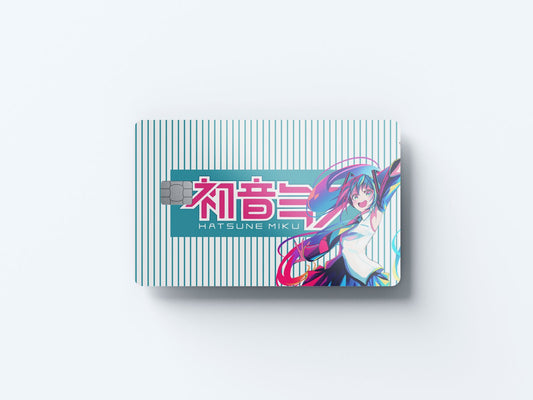 Colorful Miku Design | Credit Card Sticker | Small Chip | Credit Card Skin