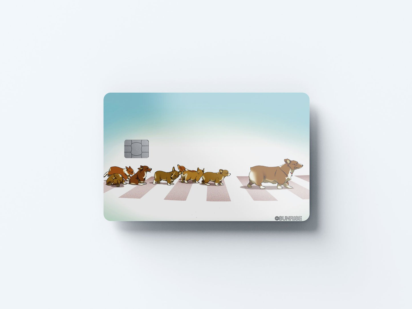 Corgi Squad Design | Credit Card Sticker | Small Chip | Credit Card Skin