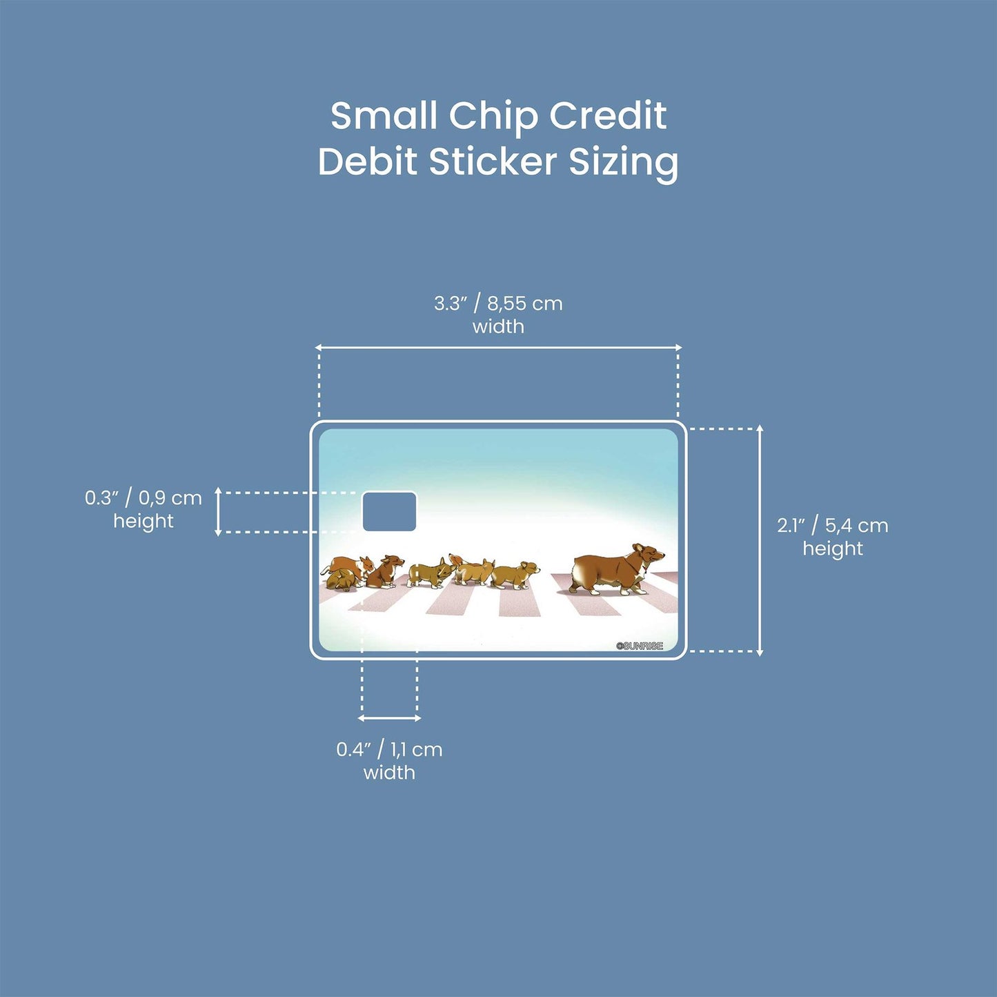 Corgi Squad Design | Credit Card Sticker | Small Chip | Credit Card Skin