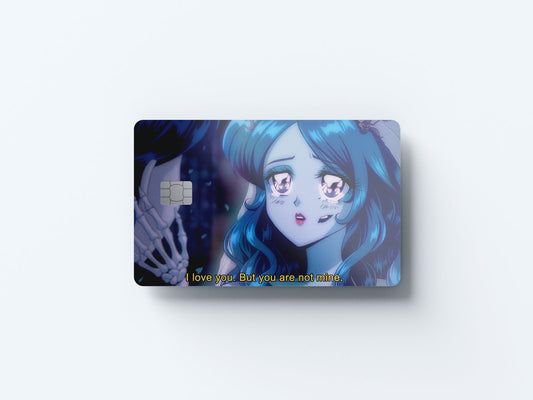 Corpse Bride I Love You But Design | Credit Card Sticker | Small Chip | Credit Card Skin