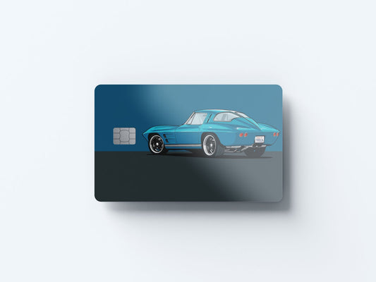 Corvette Design | Credit Card Sticker | Small Chip | Credit Card Skin