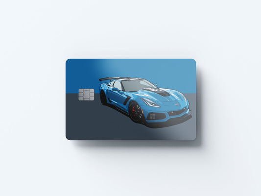 Corvette ZR1 Design | Credit Card Sticker | Small Chip | Credit Card Skin