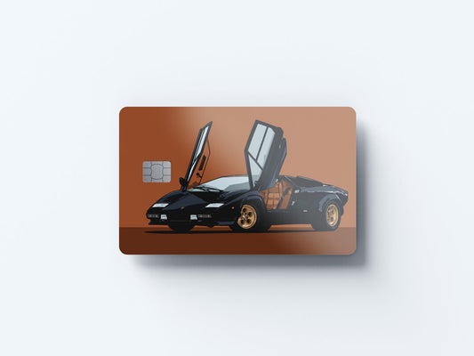 Countach Design | Credit Card Sticker | Small Chip | Credit Card Skin