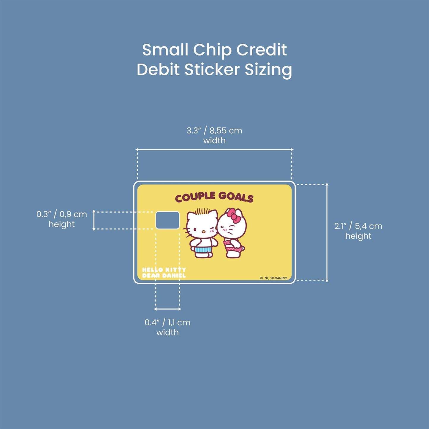 Couple Goals Design | Credit Card Sticker | Small Chip | Credit Card Skin