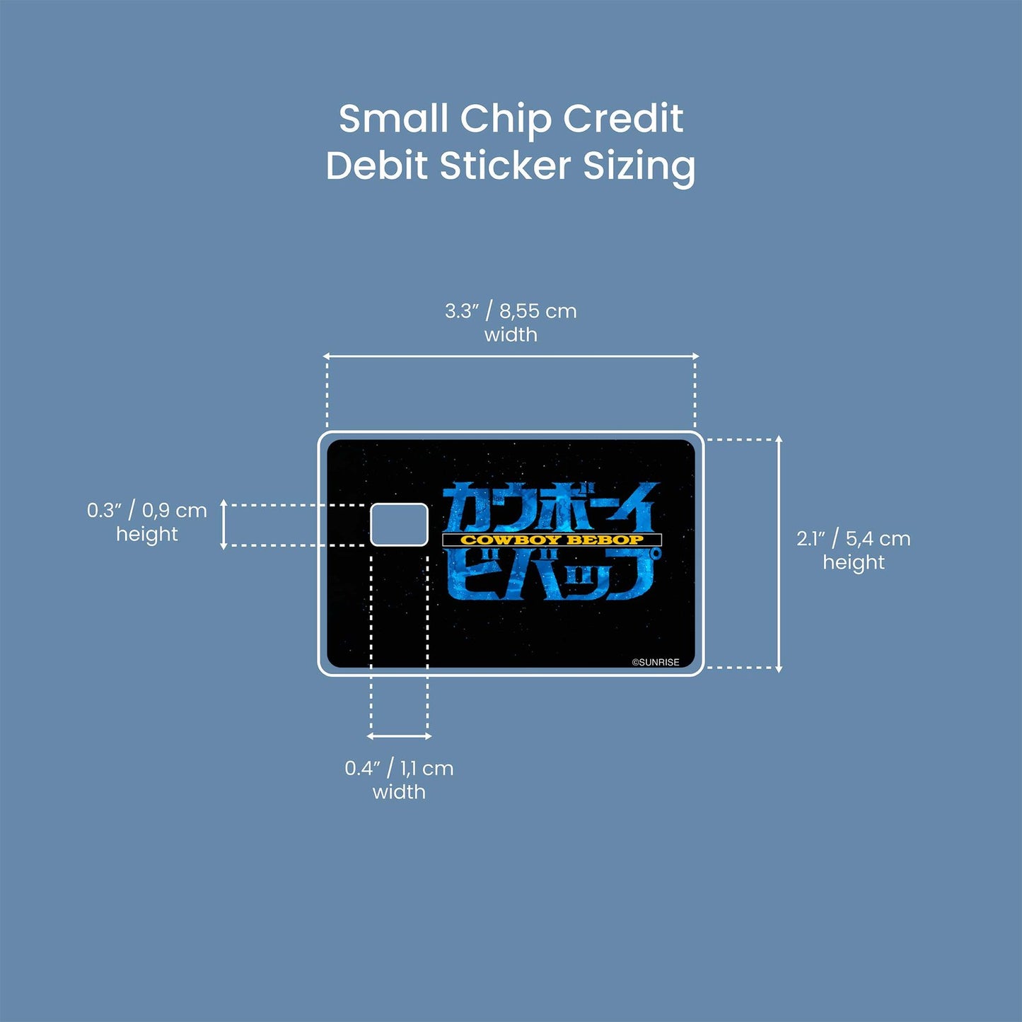 Cowboy Bebop Design | Credit Card Sticker | Small Chip | Credit Card Skin