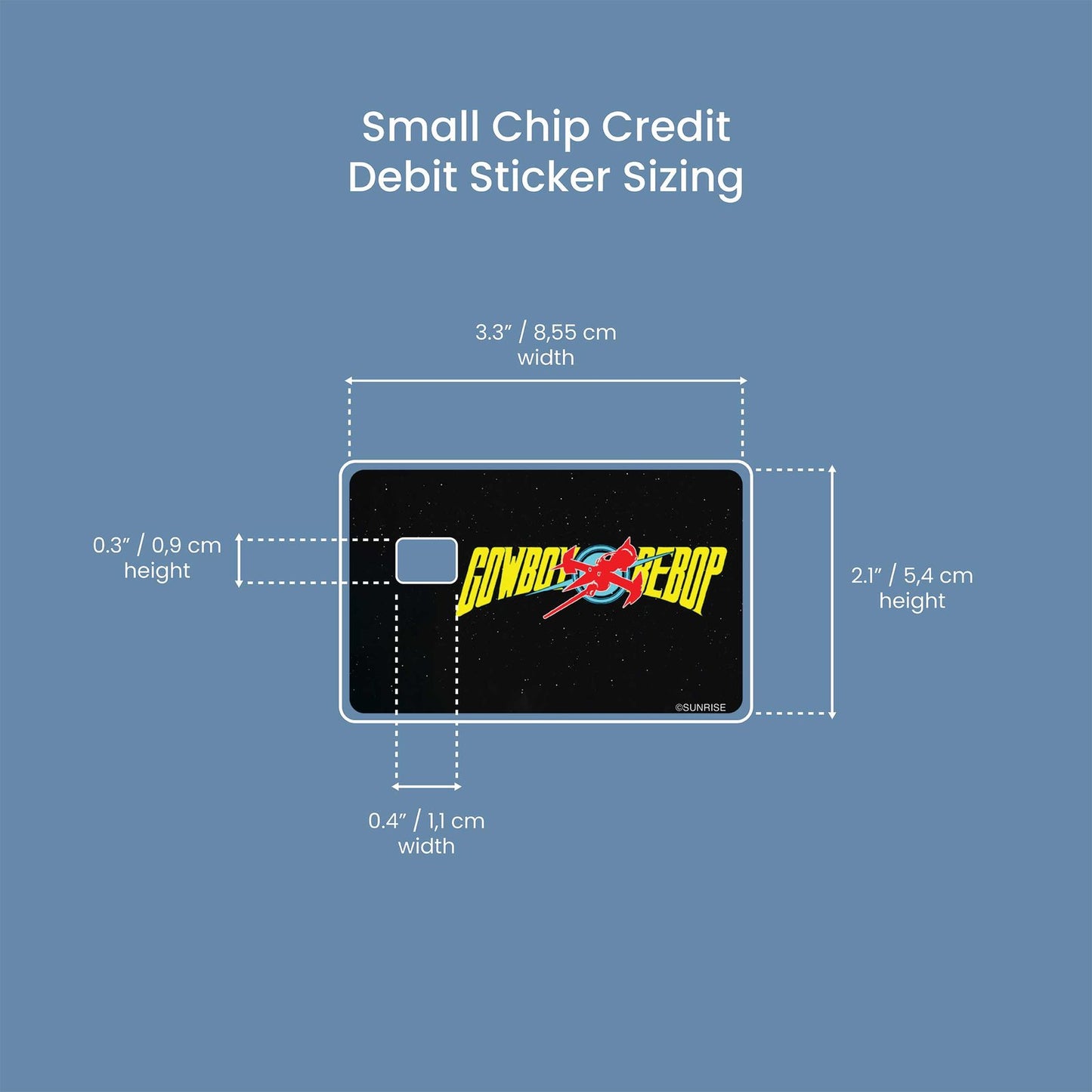 Cowboy Bebop Space Design | Credit Card Sticker | Small Chip | Credit Card Skin