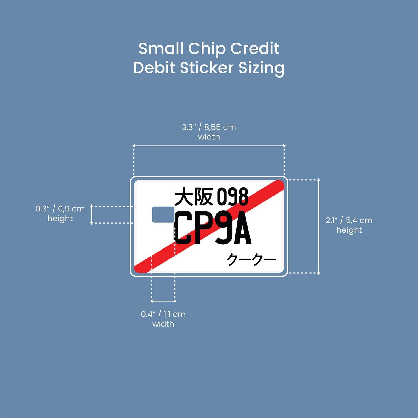 CP9A Design | Credit Card Sticker | Small Chip | Credit Card Skin