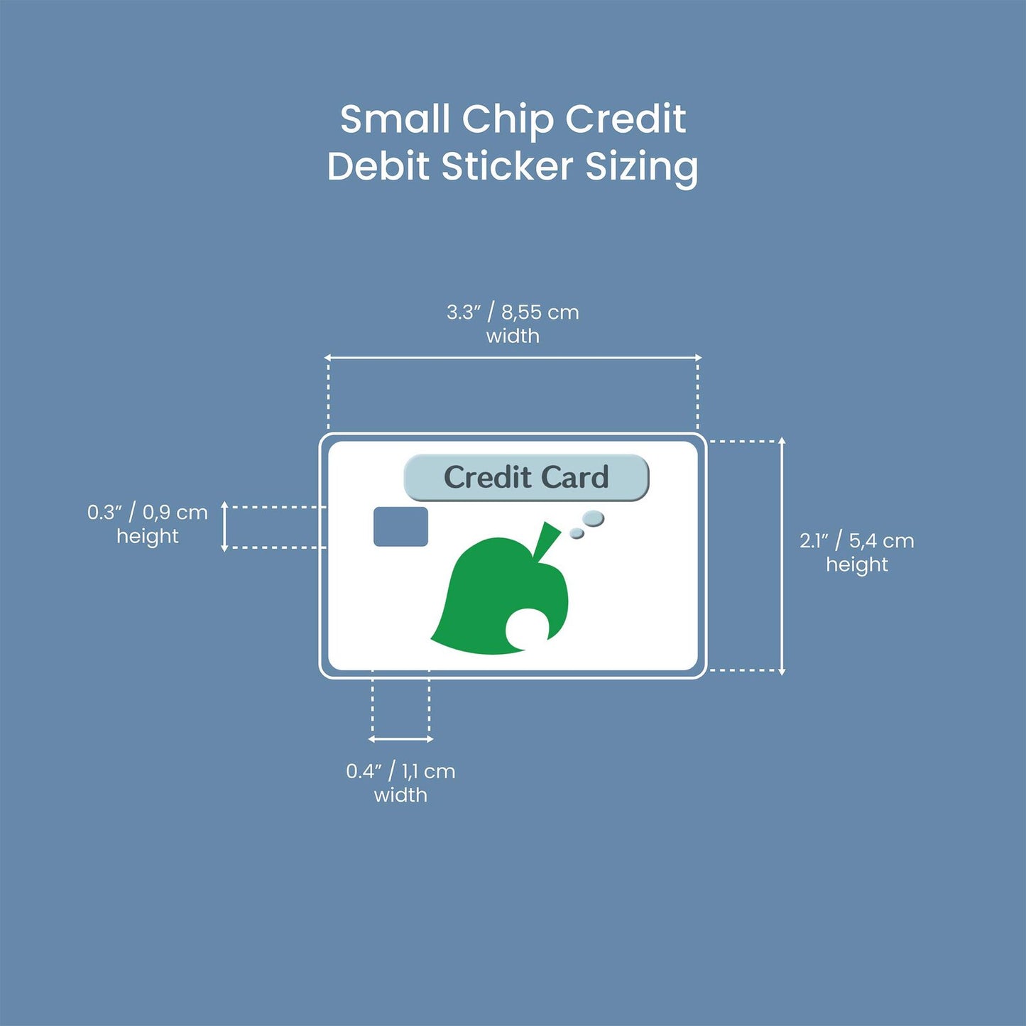 Credit Card Leaf Design | Credit Card Sticker | Small Chip | Credit Card Skin