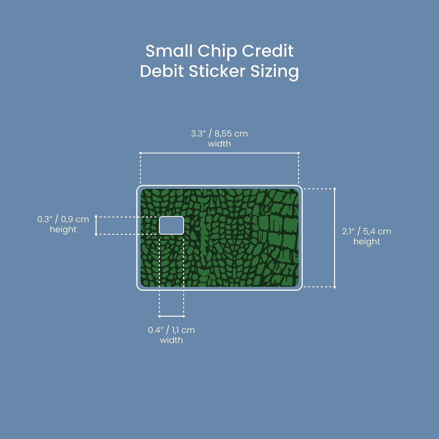 Crocodile Print Design | Credit Card Sticker | Small Chip | Credit Card Skin