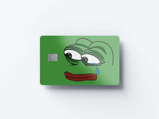 Crying Froggy Design | Credit Card Sticker | Small Chip | Credit Card Skin