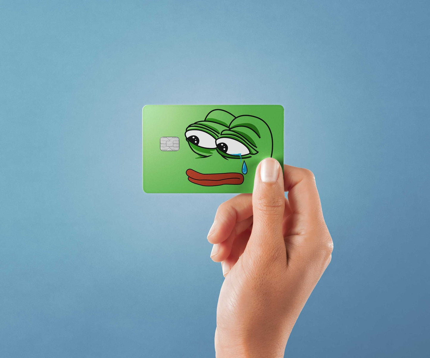 Crying Froggy Design | Credit Card Sticker | Small Chip | Credit Card Skin