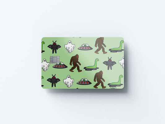 Cryptids Design | Credit Card Sticker | Small Chip | Credit Card Skin