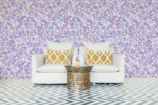 Floral | Removable Wallpaper | Self-adhesive | Temporary wallpaper #251