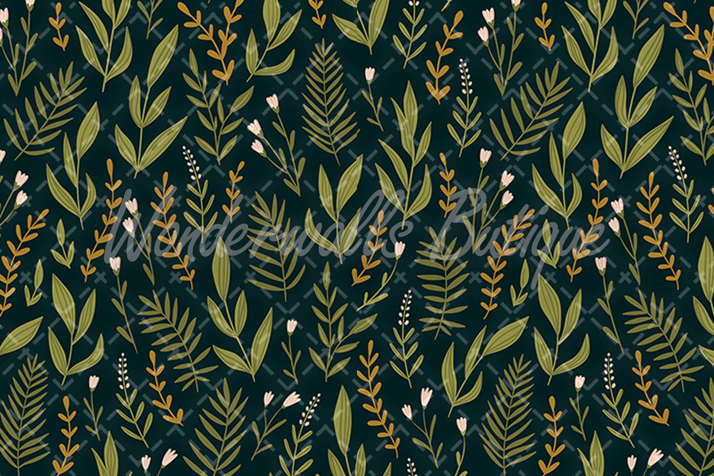 Herbs Dark | Removable Wallpaper | Self-adhesive | Temporary wallpaper #97