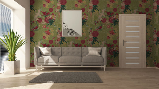 Oriental Silk | Removable Wallpaper | Self-adhesive | Temporary wallpaper #217