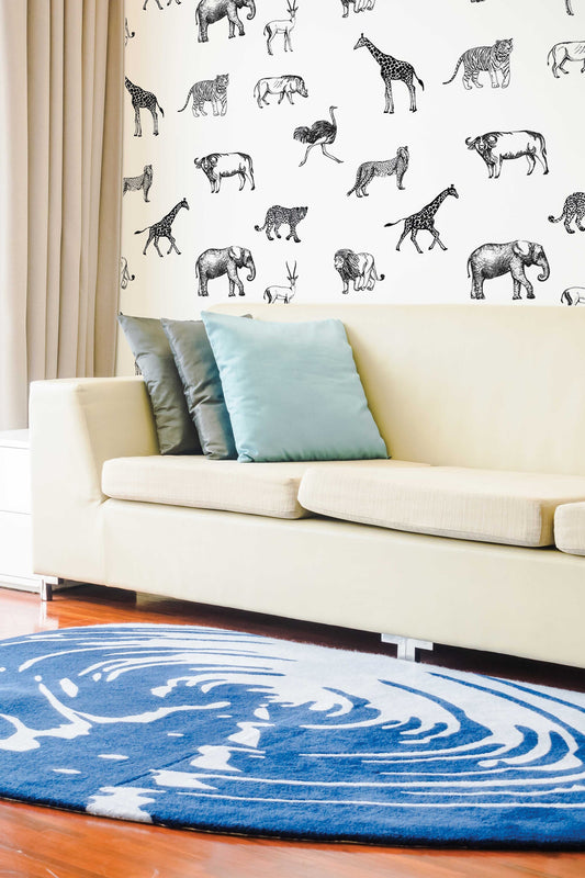 Safari Animals | Removable Wallpaper | Self-adhesive | Temporary wallpaper #198