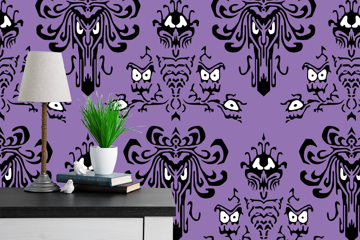 Removable Wallpaper Haunted Mansion, Haunted Mansion Wall Mural, Haunted Mansion Peel and Stick Wallpaper, Haunted Mansion