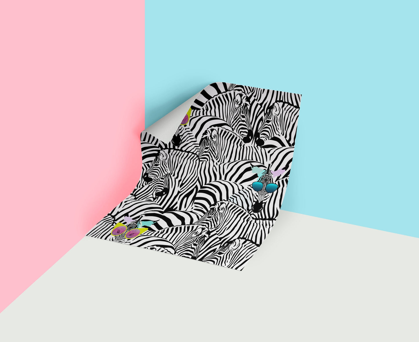 Sunglasses Zebra    | Sunglasses Zebra   Removable Wallpaper | Peel and Stick |  #37AC