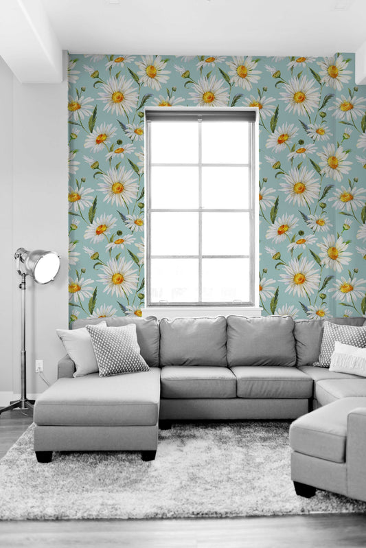 Daisy     | Daisy    Removable Wallpaper | Peel and Stick |  #44FC