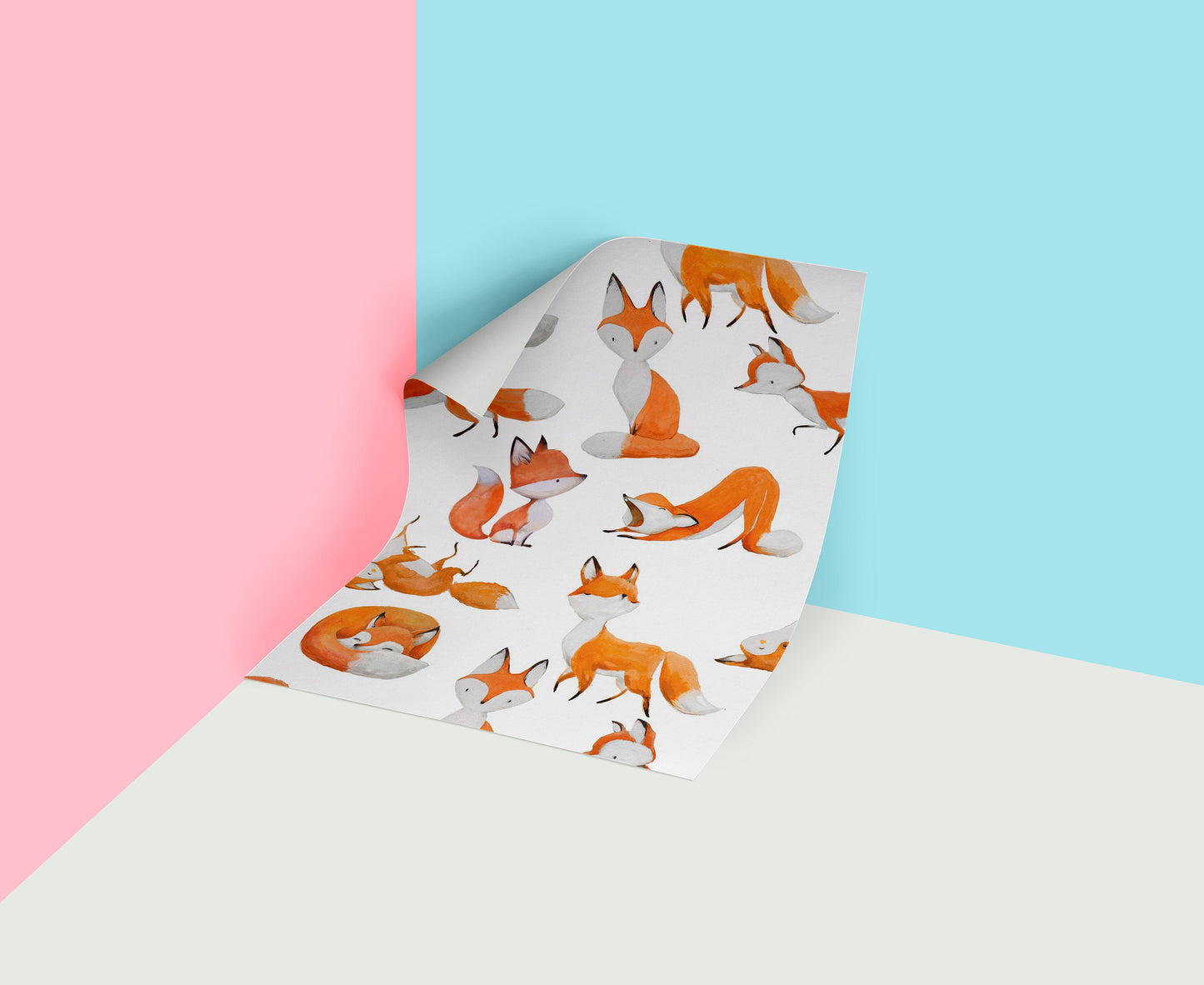 Realax Fox    | Realax Fox   Removable Wallpaper | Peel and Stick |  #34AC