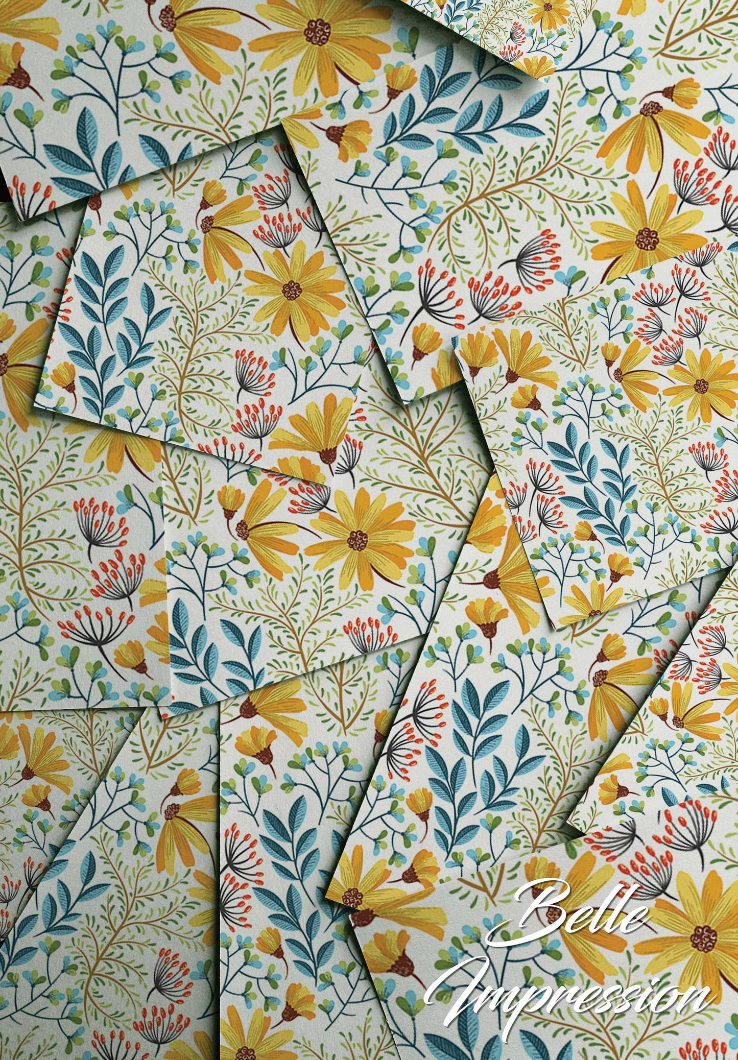 Field Colorful Flowers | Removable Wallpaper | Pattern #214