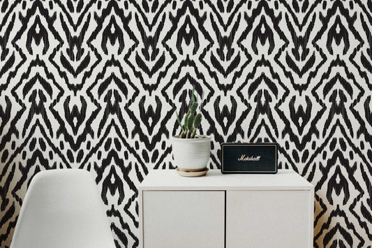 Black And White Shapes | Removable Wallpaper | Pattern #423