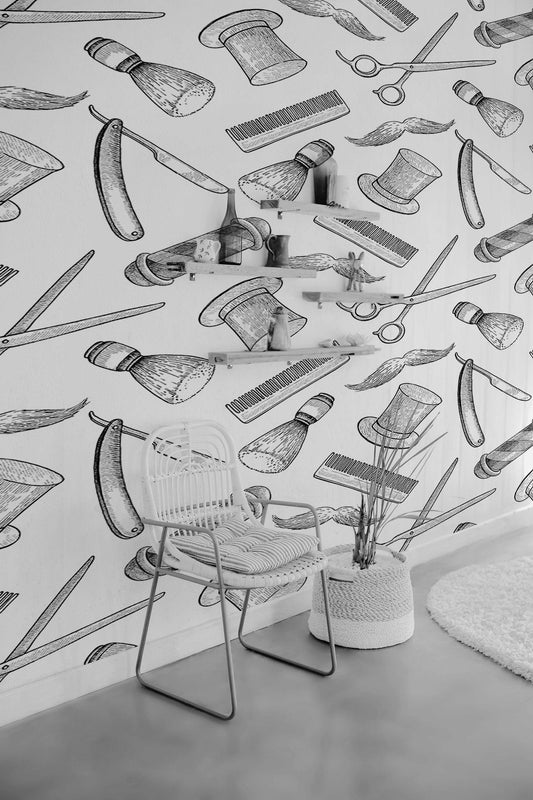 Barber Style | Removable Wallpaper | Pattern #438