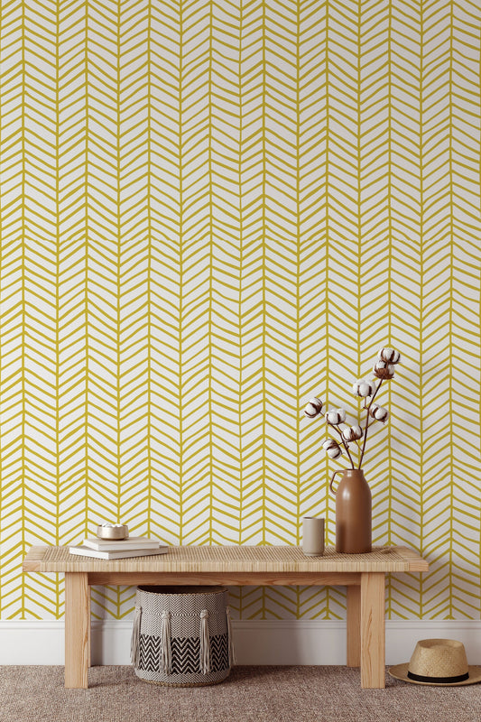 Herringbone | Wallpaper Removable | Wallpaper Peel and Stick | Wall Decor | Home Decor